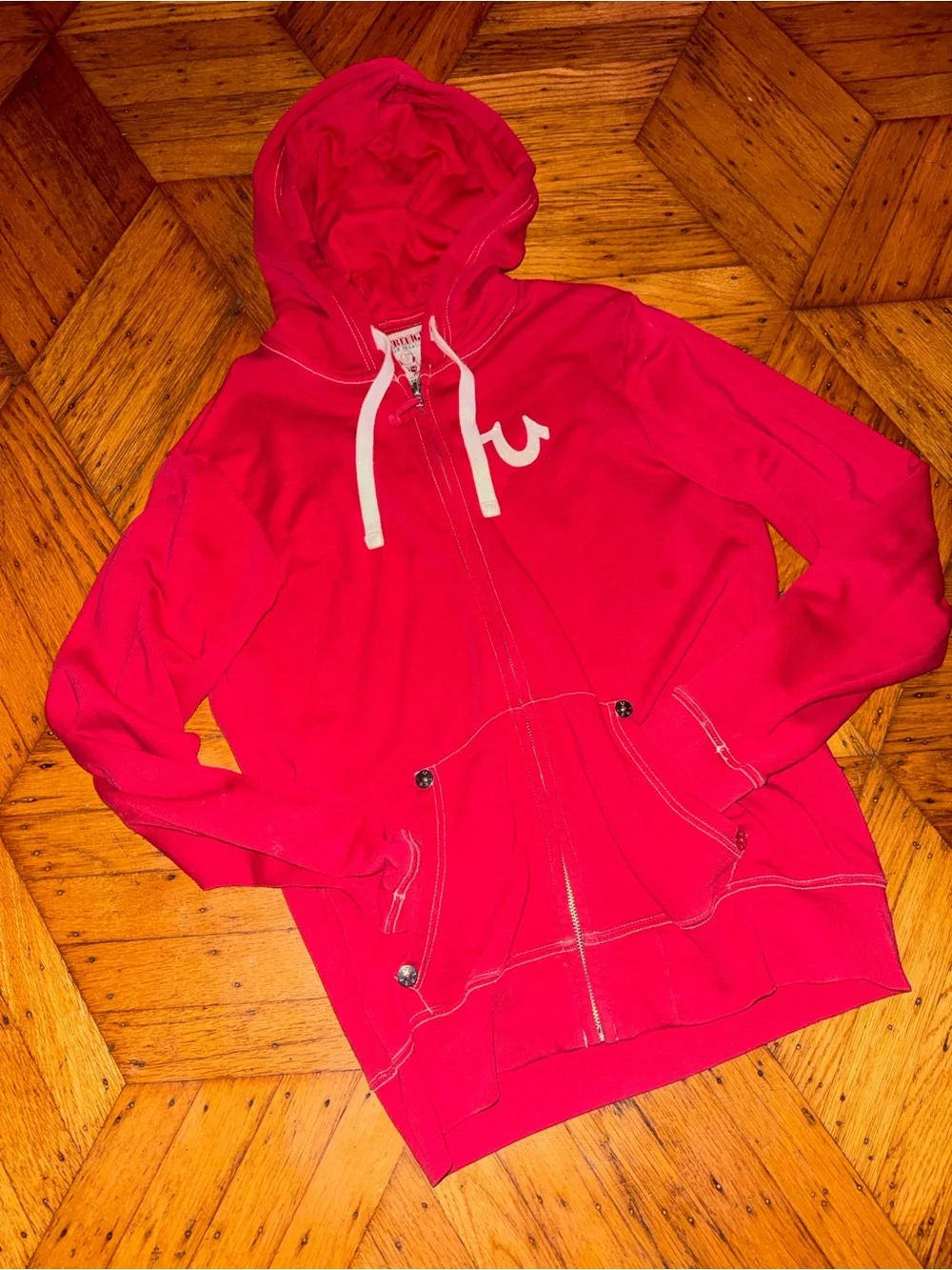 True Religion Red Men’s Zip-Up Hoodie